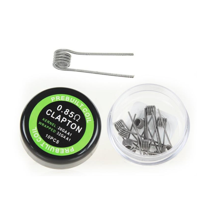 Pre built Clapton Coils 0.85 ohm 10Pcs Pack