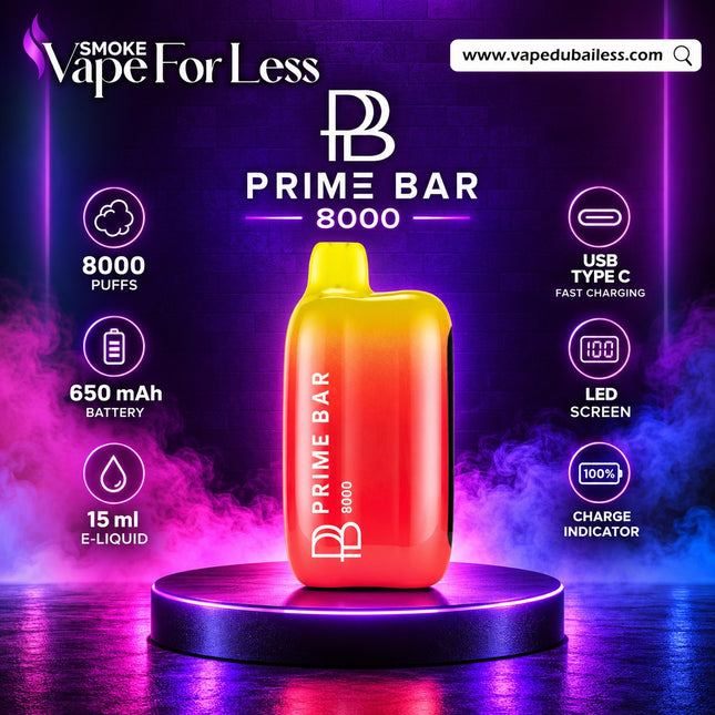 Prime Bar Disposable Vape 8000 Puffs Best online vape shop 2026 