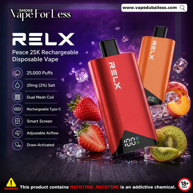 RELX Peace 25K Disposable Vape  – 25,000 Puffs Rechargeable Dubai Duty Free