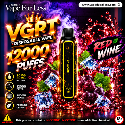 Red Wine VGPT 12000 Puffs - Vape Delivery Al Ain