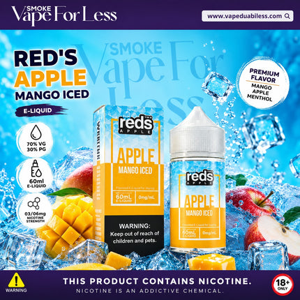 Red's Apple Mango Iced Juice by 7 Daze - Fast Vape Delivery Dubai