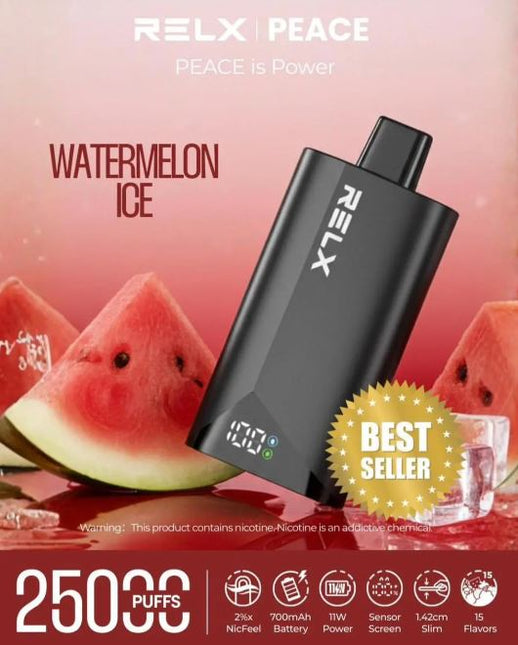 RELX Peace 25K Disposable Vape  – 25,000 Puffs Rechargeable