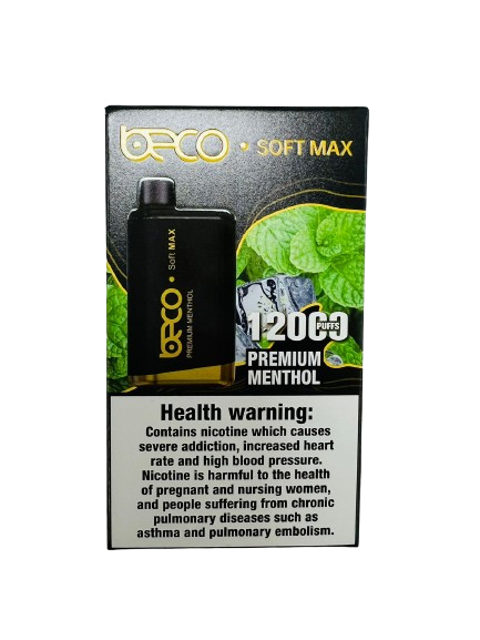 beco bar 2 premium menthol disposable vape BECO SOFT MAX DISPOSABLE VAPE (12000 PUFFS)