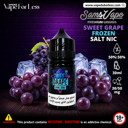 Frozen Sweet Grape Saltnic 30ml - Sam Vapes Dubai and Abu Dhabi same day delivery 