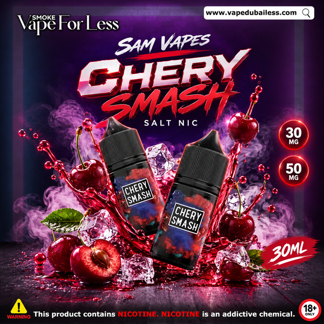 Sam Vapes Cherry Smash Saltnic 30ml - Vape Delivery Dubai 2026