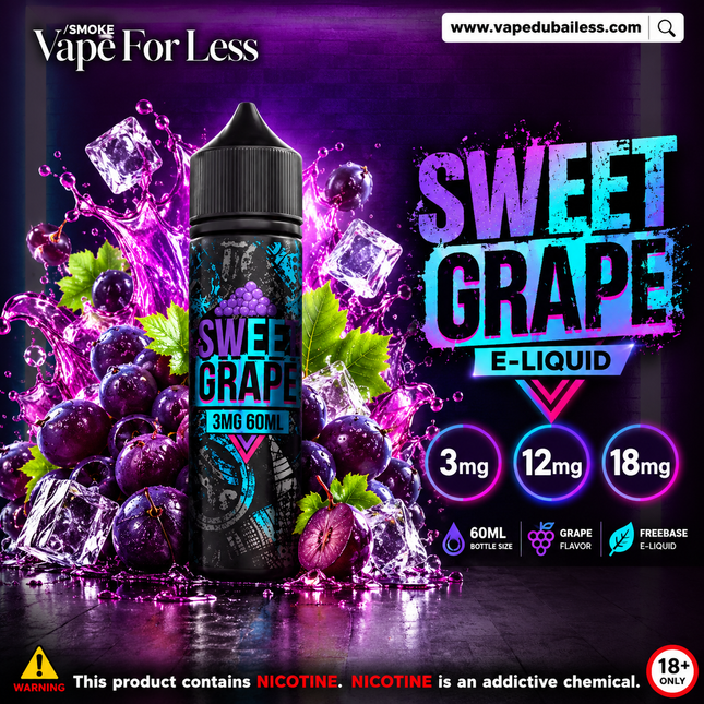 Sam Vapes Frozen Sweet Grape E-Liquid - Vape Delivery UAE