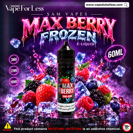  Sam Vapes Max Berry Frozen E Liquid - Same Day Vape Delivery Dubai 2026