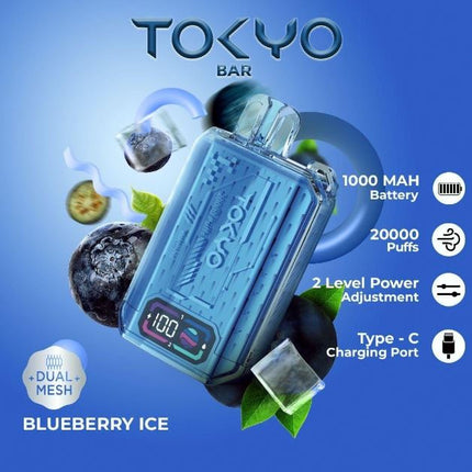 Tokyo Bar Rechargeable Disposable Vape (20,000 Puffs)