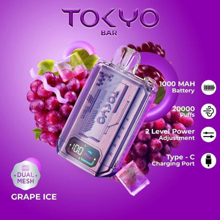 Tokyo Bar Rechargeable Disposable Vape (20,000 Puffs)