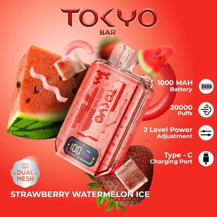 Tokyo Bar Rechargeable Disposable Vape (20,000 Puffs)