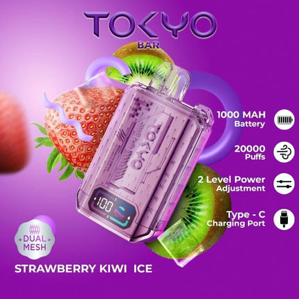 Tokyo Bar Rechargeable Disposable Vape (20,000 Puffs)