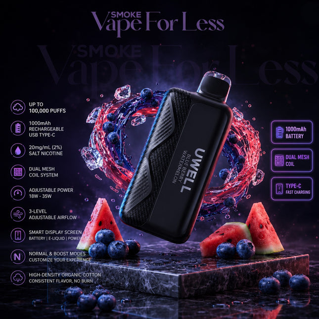 Uwell Caliburn Bar Disposable Rechargeable Vape 100K Best Disposable Vape Dubai