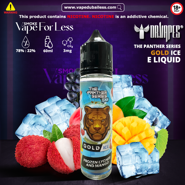 Gold Ice - The Panther Series Ice E Liquid by Dr. Vape Online offer fujairah