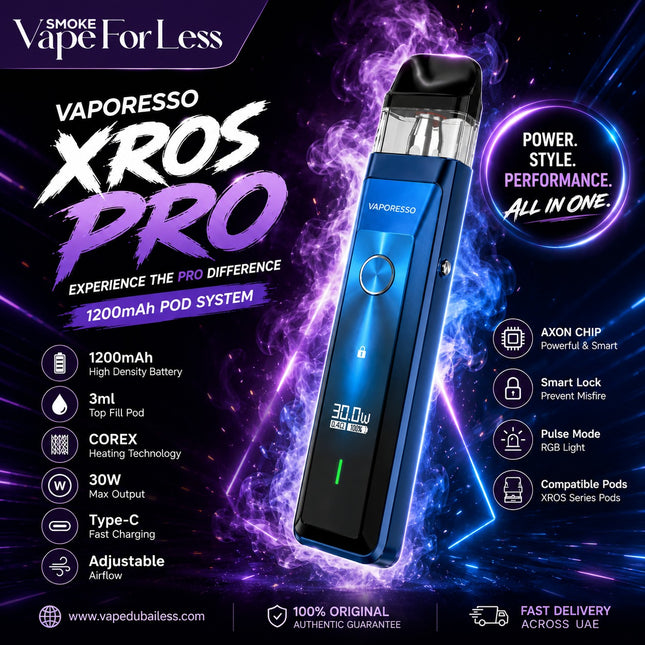VAPORESSO XROS PRO 1200mAh POD SYSTEM SAME DAY DELIVERY DUBAI