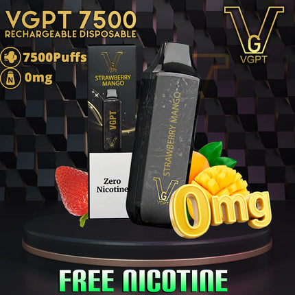 VGPT Zero Nicotine Disposable Vape 7500 Puffs – 0mg Rechargeable