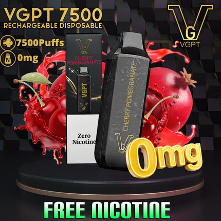 VGPT Zero Nicotine Disposable Vape 7500 Puffs – 0mg Rechargeable