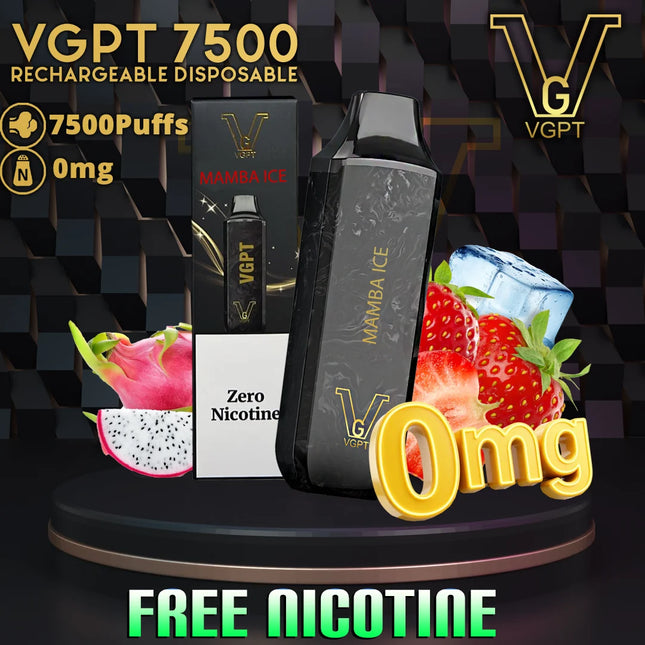VGPT Zero Nicotine Disposable Vape 7500 Puffs – 0mg Rechargeable