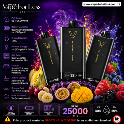 VGPT 25K Disposable Vape – 25,000 Puffs Rechargeable Best Vape Shop Dubai