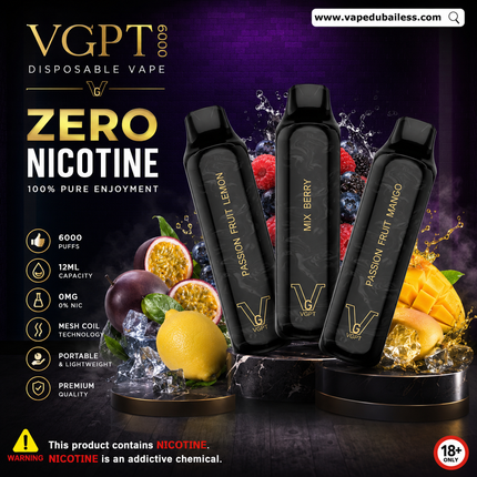 VGPT 6000 Disposable Vape Zero Nicotine Vape Delivery Abu Dhabi