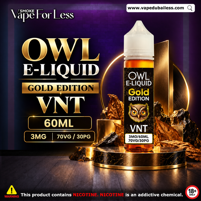 VNT Owl Golden Edition E-Liquid 60ml - Same Day Vape Delivery Dubai 2026