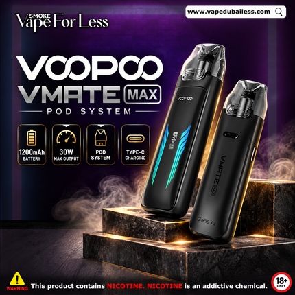 Vmate Max VOOPOO 1200mAh Pod System (30W) - Cheapest Vape Delivery UAE