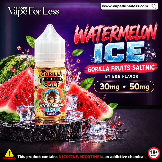 Watermelon Ice Gorilla Fruits Salt Nic by E&B Flavor - Vape Delivery UAE