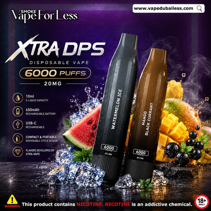 Xtra DPS Disposable Vape - 6000 Puffs (20MG) Fast Vape Delivery Online
