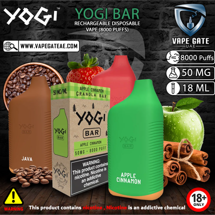 YOGI BAR RECHARGEABLE DISPOSABLE VAPE (8000 PUFFS)