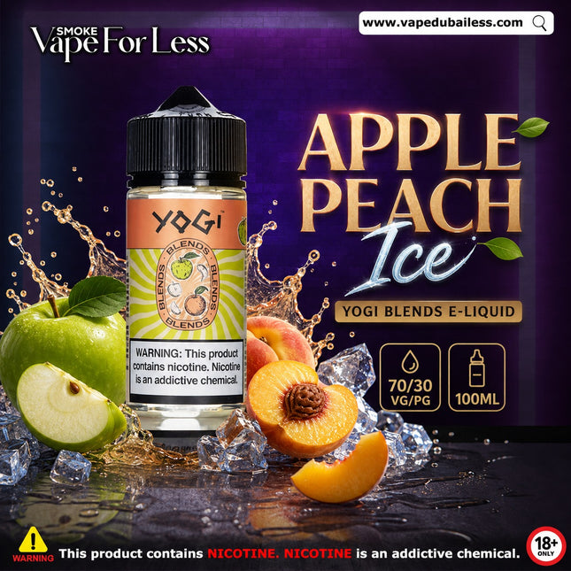 Yogi Blends E Liquid Apple Peach Ice Best Online Vape Shop Dubai and UAE 