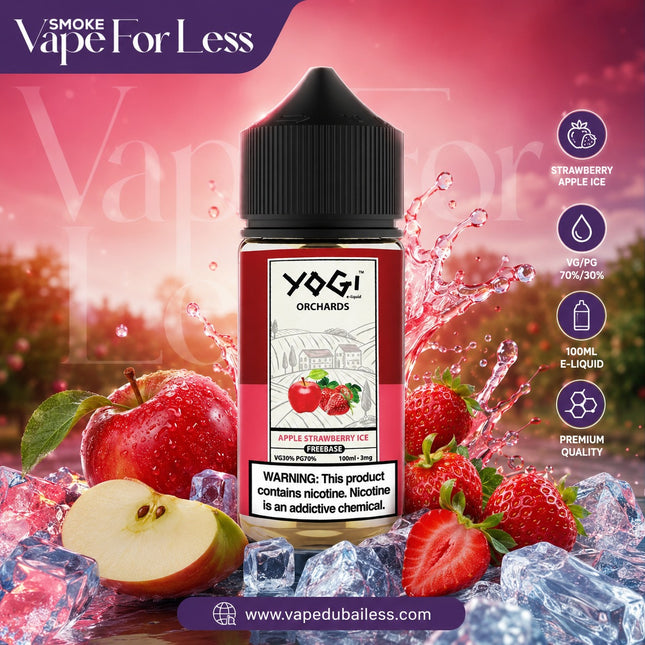 Yogi Orchards Apple Strawberry Ice E-Liquid same day vape delivery Abu dhabi 2026