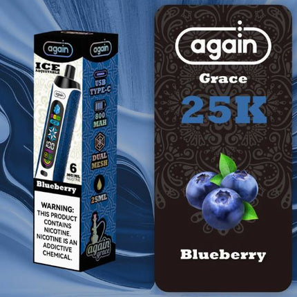 Again Grace Shisha Disposable Rechargeable Vape (25,000 Puffs) Vape Delivery UAE Dubai KSA