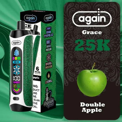 Again Grace Shisha Disposable Rechargeable Vape (25,000 Puffs) Vape Shop Abu Dhabi