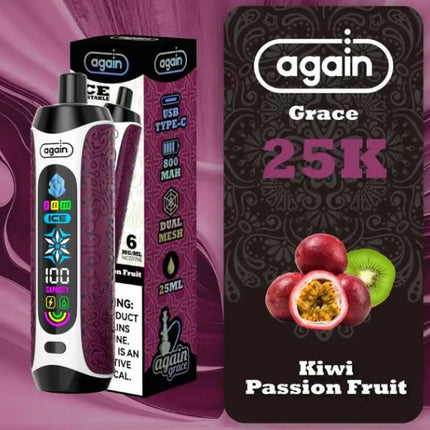 Again Grace Shisha Disposable Rechargeable Vape (25,000 Puffs) Vape Online Ruwais