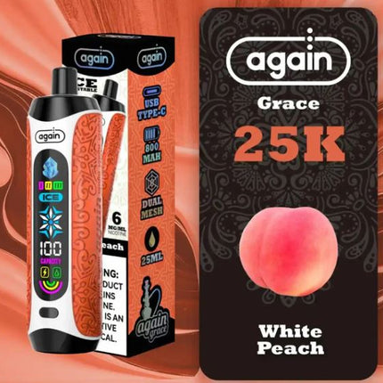 Again Grace Shisha Disposable Rechargeable Vape (25,000 Puffs) Vape Online Order Fujairah