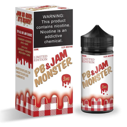 JAM MONSTER PB & JAM STRAWBERRY Freebase E-Liquid Dubai