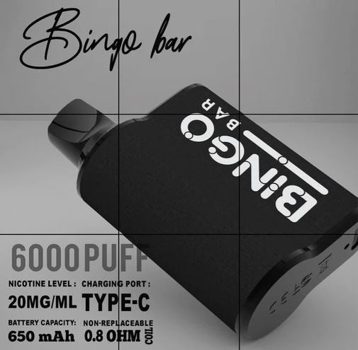 BINGO BAR DISPOSABLE VAPE (6000 PUFFS)