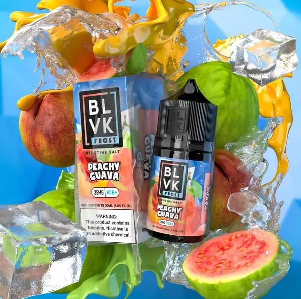 BLVK Frost Peachy Guava Ice Saltnic Vape Delivery Abu Dhabi