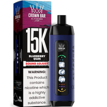 Al Fakher - Crown Bar Hypermax Ice Edition Disposable Vape (15,000 Puffs) Dubai Dutyfree