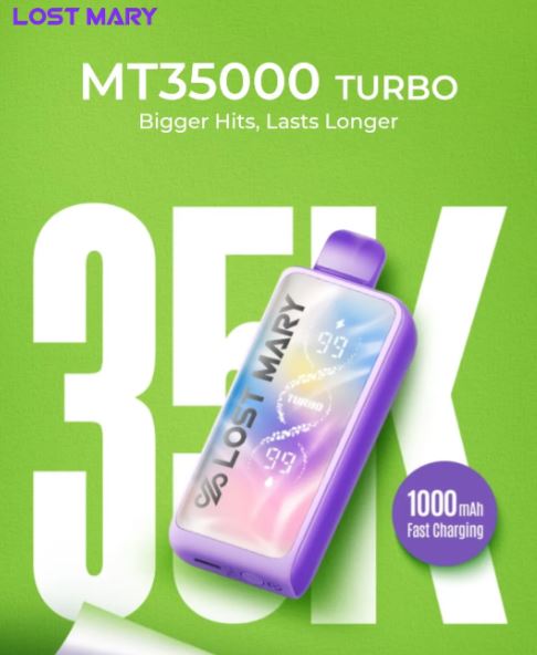 Lost Mary MT35000 Turbo Rechargeable Disposable Vape (35,000 Puffs) Vape Delivery Dubai 2025