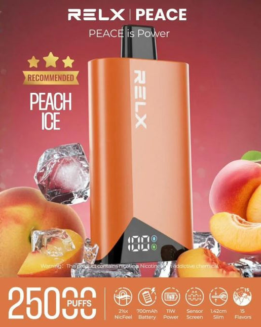 Relx Peace 25K Rechargeable Disposable Vape (25,000 Puffs)