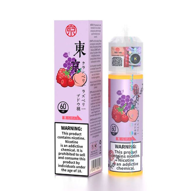 Tokyo Iced Cranberry Raspberry Grape Peach E-Liquid 60ml Vape Same Day Delivery Dubai