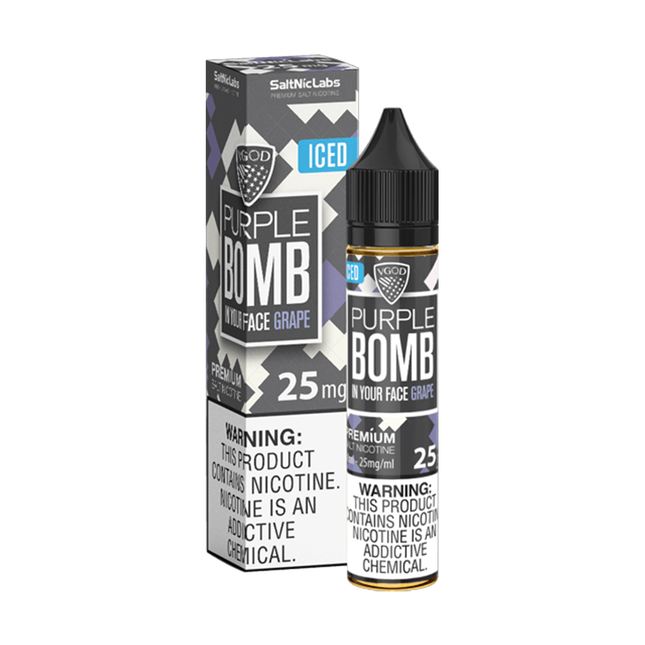 High-Quality VGOD Lush Ice SaltNic eLiquid - VGOD Iced Purple Bomb SaltNic - Vape For Less