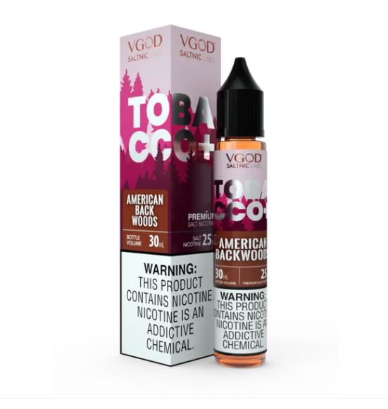 VGOD Tobacco Plus American Backwoods Salt Nic - 30ml Vape Online Order Ajman