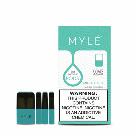 Premium-Quality MYLE Disposable Pods - MYLE Pods Iced Mighty Mint Flavor - Vape For Less