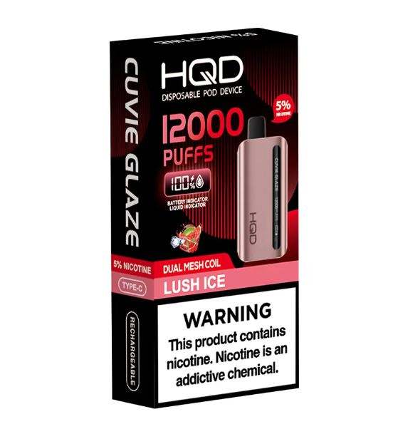 HQD GLAZED RECHARGEABLE DISPOSABLE VAPES (12,000PUFFS)  Vape For Less