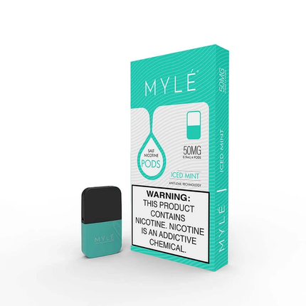 High-Quality MYLE Disposable Pods Kit - MYLE Pods Iced Ice Mint Flavor - Vape For Less