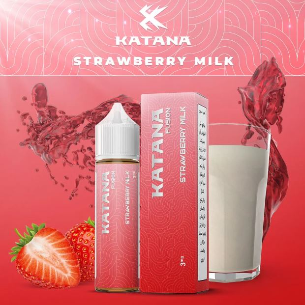 Katana Fusion Strawberry Milk E Liquid Vape Delivery in Ras Al Khaimah