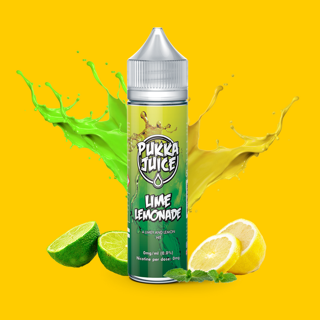 LIME LEMONADE - BY PUKKA JUICE  60ml E JUICE Abudhabi KSA AL AIN UAE