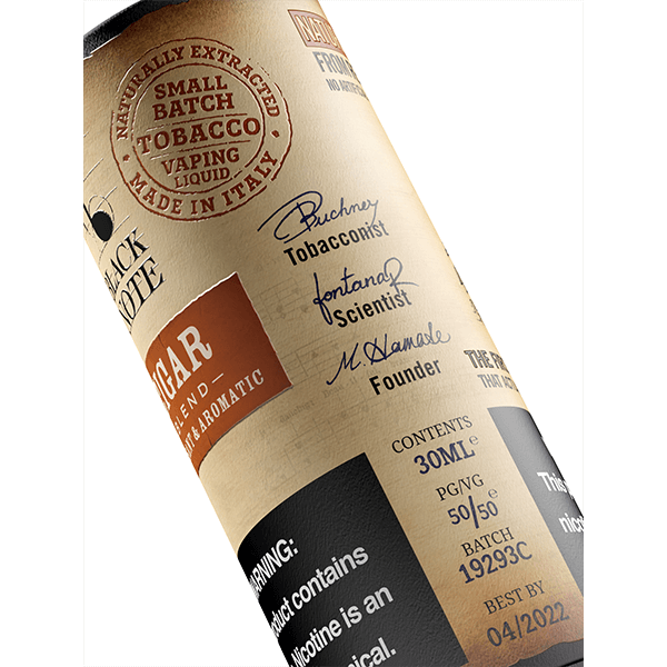 BLACK NOTE Cuban Cigar Blend Freebase E-Liquid Dubai |vape Juice Dubai –  Vape For Less