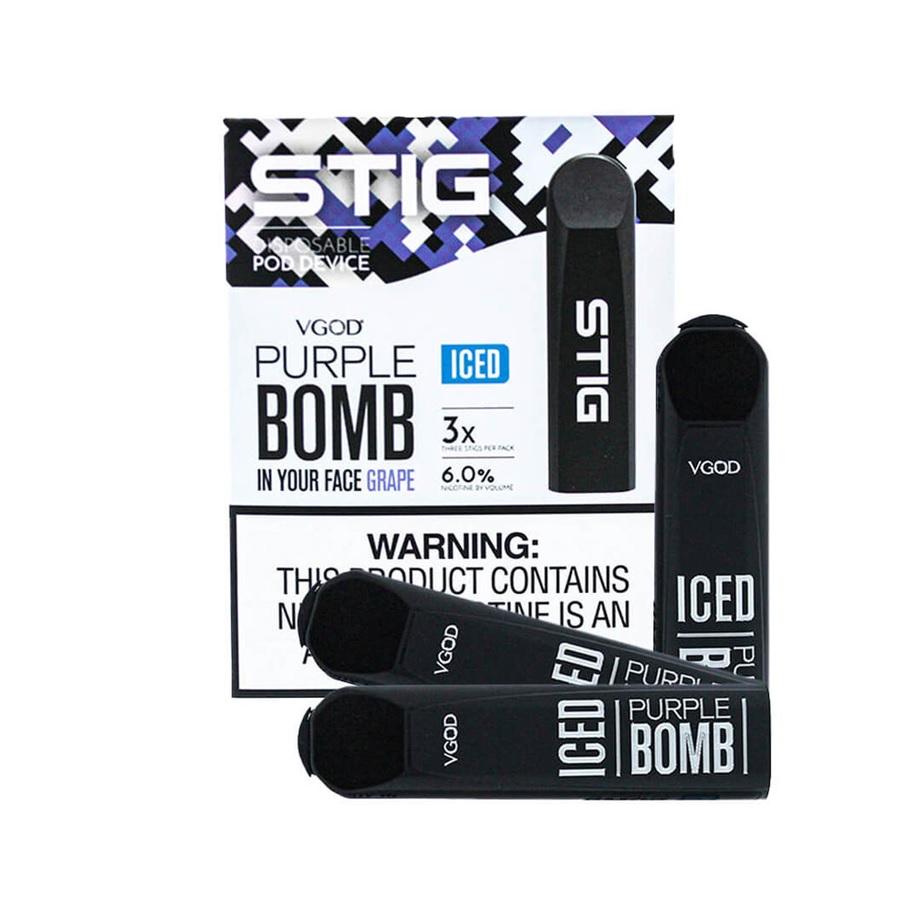 VGOD STIG Iced Purple Bomb Disposable Vape Pod Sharjah